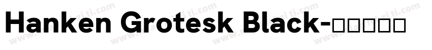 Hanken Grotesk Black字体转换